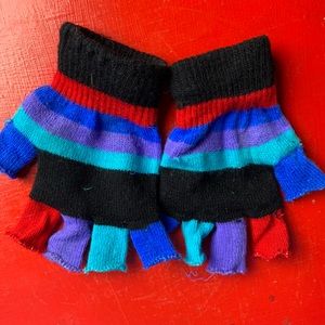 Colorful fingerless gloves